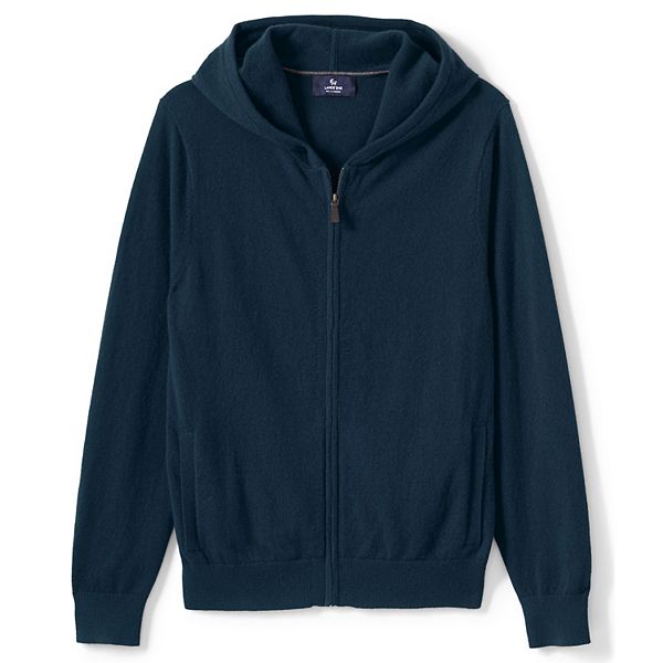 Men's Lands' End Cashmere Full-Zip Sweater Hoodie