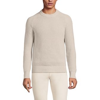 Men's Lands' End Cotton Drifter Shaker Sweater