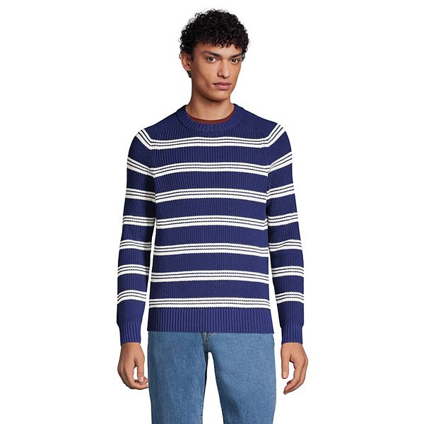 Men's Lands' End Cotton Drifter Shaker Sweater
