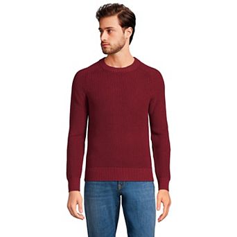 Men's Lands' End Cotton Drifter Shaker Sweater