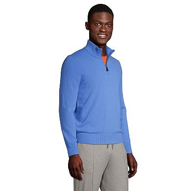 Men's Lands' End Cashmere Quarter-Zip Sweater