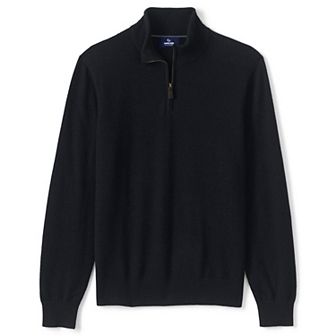 Men's Lands' End Cashmere Quarter-Zip Sweater