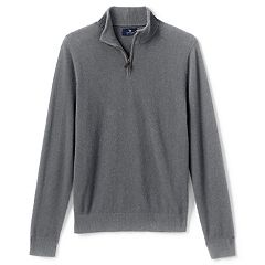 Mens Grey Zip Neck Sweaters - Tops, Clothing