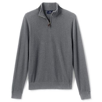 Men's Lands' End Cashmere Quarter-Zip Sweater