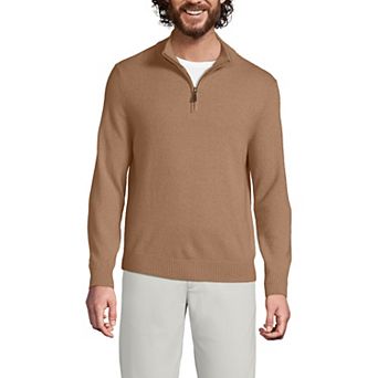 Men's Lands' End Cashmere Quarter-Zip Sweater