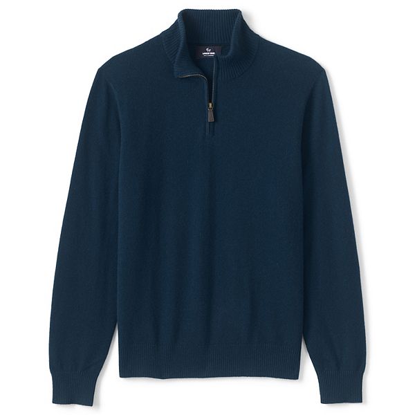 Men's Lands' End Cashmere Quarter-Zip Sweater