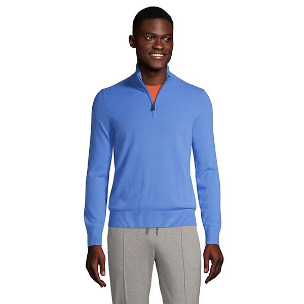 Men's Lands' End Cashmere QuarterZip Sweater