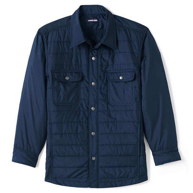 Men's Lands' End Quilted Shirt Jacket