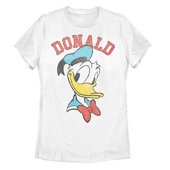 Juniors' Disney's Donald Duck Happy Big Face Tee