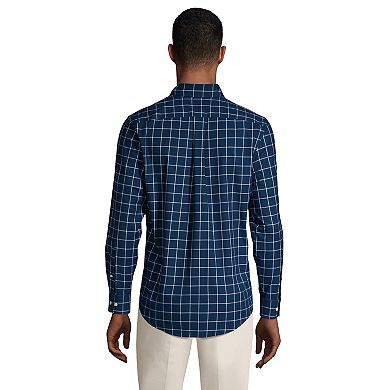 Men's Lands' End Traditional-Fit No-Iron Twill Button-Down Shirt