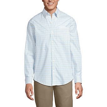Men's Lands' End Traditional-Fit No-Iron Twill Button-Down Shirt