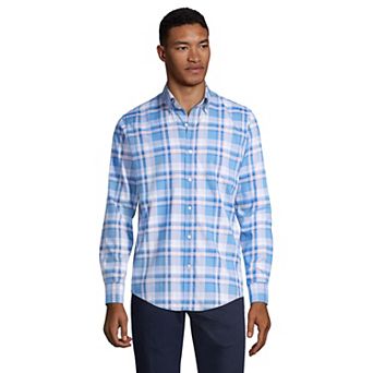 Men's Lands' End Traditional-Fit No-Iron Twill Button-Down Shirt