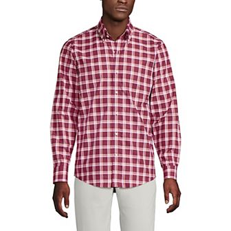 Men's Lands' End Traditional-Fit No-Iron Twill Button-Down Shirt