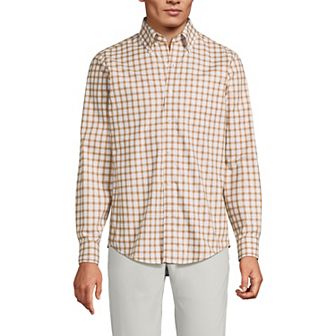 Men's Lands' End Traditional-Fit No-Iron Twill Button-Down Shirt