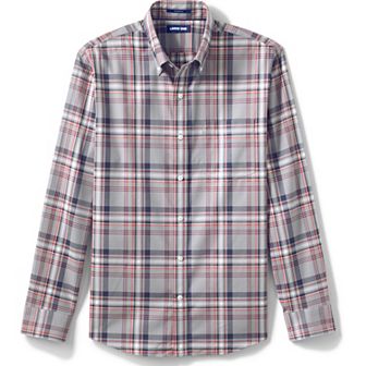 Men's Lands' End Traditional-Fit No-Iron Twill Button-Down Shirt