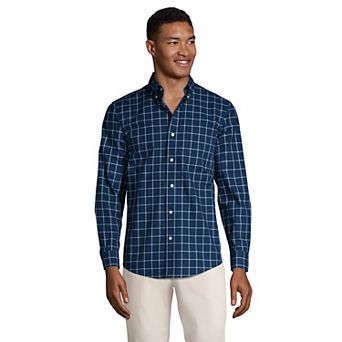 Men's Lands' End Traditional-Fit No-Iron Twill Button-Down Shirt