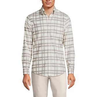 Men's Lands' End Traditional-Fit No-Iron Twill Button-Down Shirt