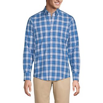 Men's Lands' End Traditional-Fit No-Iron Twill Button-Down Shirt