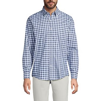 Men's Lands' End Traditional-Fit No-Iron Twill Button-Down Shirt