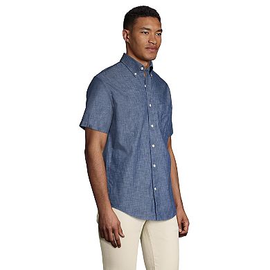 Men's Lands' End Traditional-Fit Chambray Button-Down Shirt