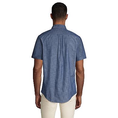 Men's Lands' End Traditional-Fit Chambray Button-Down Shirt