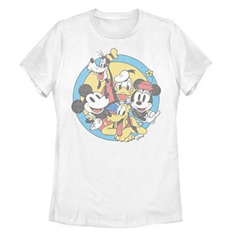 Juniors' Disney's Mickey Retro Group Shot Tee