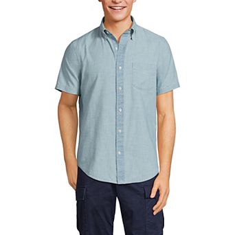 Big & Tall Lands' End Traditional Fit Chambray Shirt