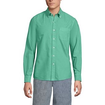 Men's Lands' End Button-Down Sail Rigger Oxford Button-Down Shirt