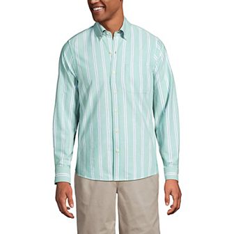 Men's Lands' End Button-Down Sail Rigger Oxford Button-Down Shirt