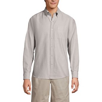 Men's Lands' End Button-Down Sail Rigger Oxford Button-Down Shirt