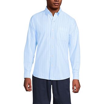 Men's Lands' End Button-Down Sail Rigger Oxford Button-Down Shirt