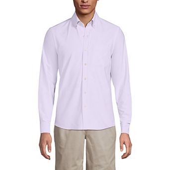 Men's Lands' End Button-Down Sail Rigger Oxford Button-Down Shirt