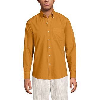 Men's Lands' End Button-Down Sail Rigger Oxford Button-Down Shirt