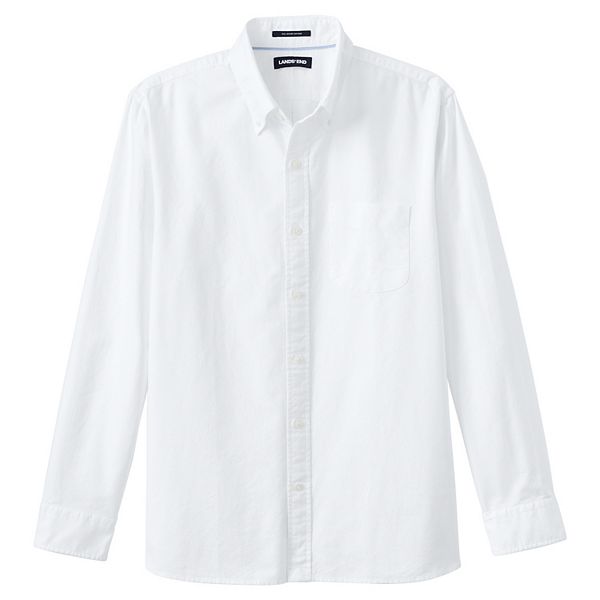 Men's Lands' End Button-Down Sail Rigger Oxford Button-Down Shirt