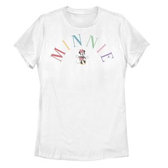 Juniors' Disney's Minnie Simple Text Portrait Tee