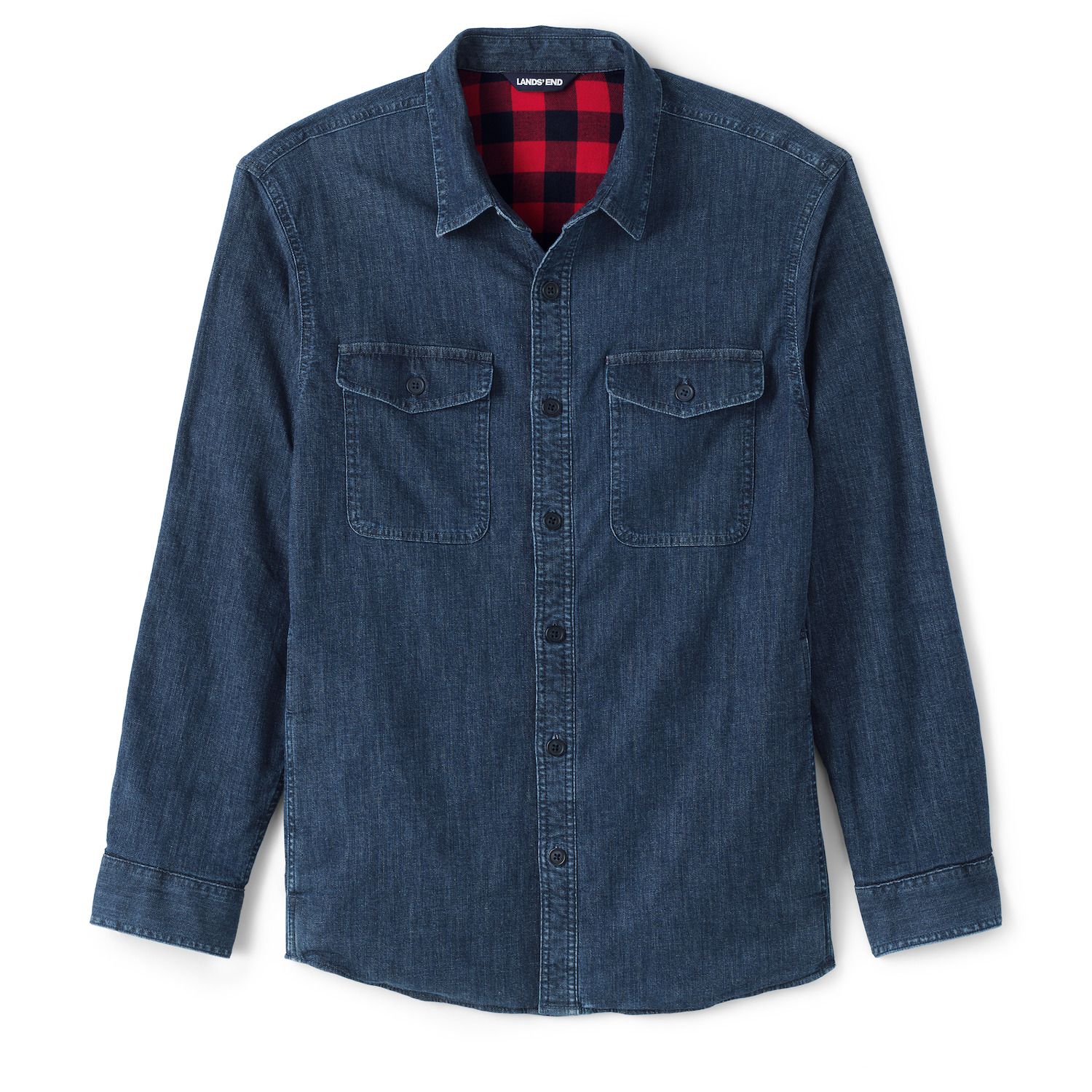 lands end lined flannel shirt