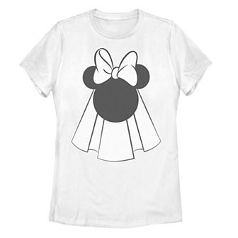 Juniors' Disney's Bride Veil Minnie Ears Tee