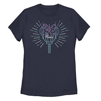 Juniors' Disney's Minnie Mouse Lantern Line Art Tee