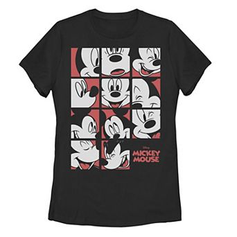 Juniors' Disney's Mickey Mouse Expressions Boxes Tee