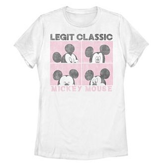 Juniors' Disney's Mickey Mouse Legit Classic Panels Tee