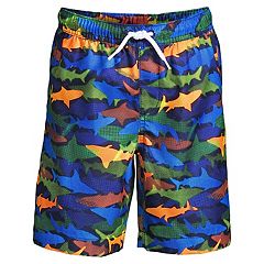 ZeroXposur UPF 50+ Blue/Sun Swim Trunks Dinosaurs Boys M-5/6, L-7