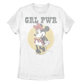 Juniors' Disney's Mickey "Grl Pwr" Minnie Tee