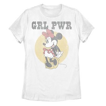 Juniors' Disney's Mickey "Grl Pwr" Minnie Tee