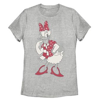 Juniors' Disney's Daisy Duck Christmas Outline Tee