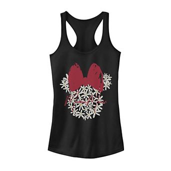 Juniors' Disney's Mickey Floral Minnie Mouse Tank Top