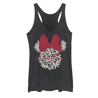 Juniors' Disney's Mickey Floral Minnie Mouse Tank Top