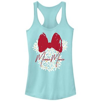 Juniors' Disney's Mickey Floral Minnie Mouse Tank Top