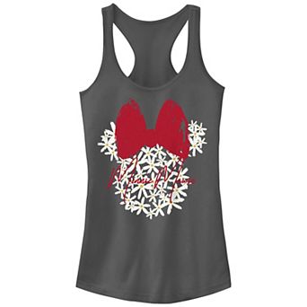 Juniors' Disney's Mickey Floral Minnie Mouse Tank Top