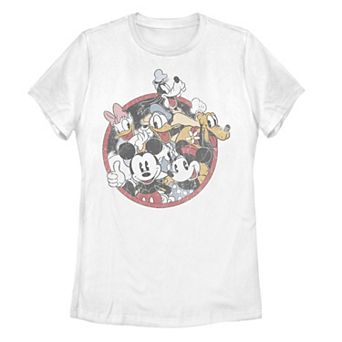 Juniors' Disney's Mickey & Friends Retro Groupie Tee