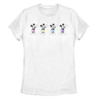 Juniors' Disney's Mickey Mouse Neon Pants Tee
